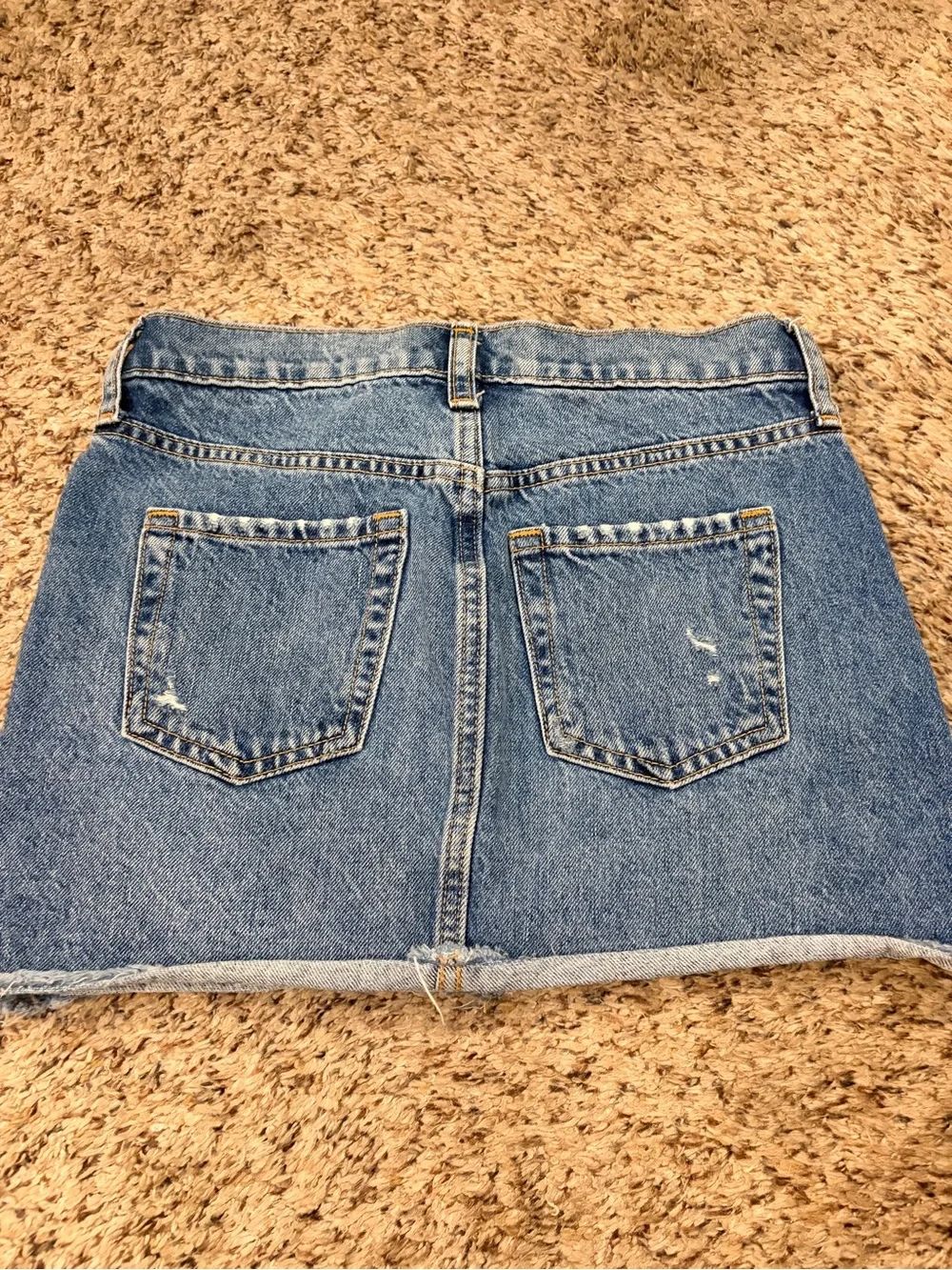 GAP Teen Distressed Denim Mini Skirt